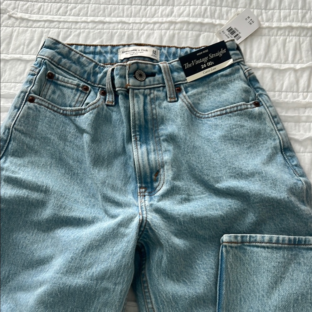 Abercrombie curve love blue jeans vintage straight